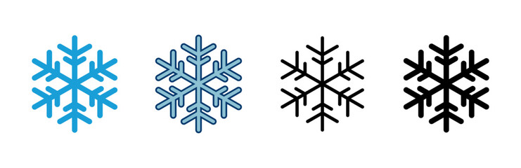 Snowflake icon vector isolated on white background. snow icon vector. Symbol of winter, frozen