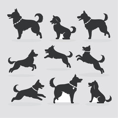 black silhouettes of cats