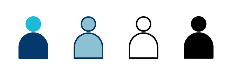 User Icon vector isolated on white background. person sign. people icon.