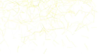 Abstract geometric illustration of light yellow lines on a white background.  Ideal for modern design, technology, and artistic projects.  Clean