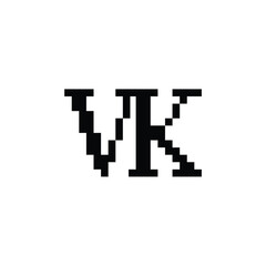 VK monogram logo design letter text name symbol monochrome logotype alphabet character simple logo