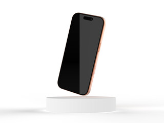 Mobile phone on white background. 3D illustration