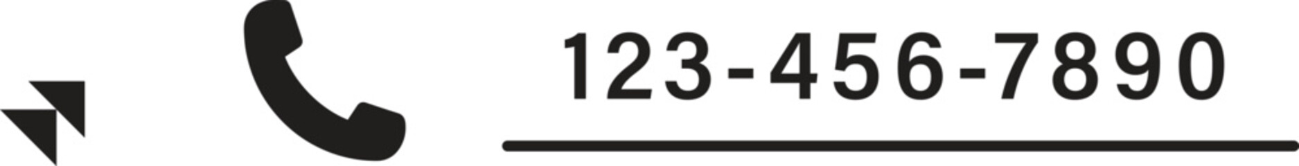 Naklejka premium phone icon set, Telephone call sign, Contact us, Vector illustration