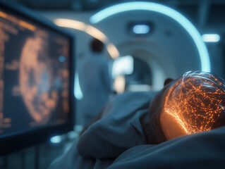 Advanced Brain Visualization Next to MRI Scanner