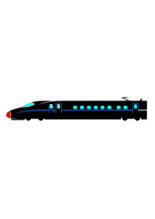 bullet train. Silhouette