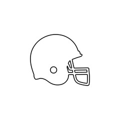 Vector outline icon of a helmet
