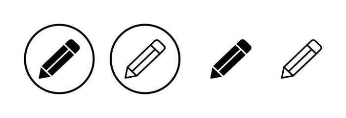 Pencil icon logo design. pen sign and symbol. edit icon vector