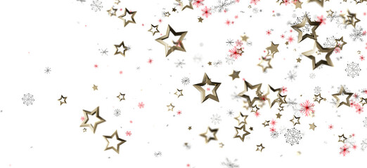 Festive background with gold stars and snowflakes. Perfect for Christmas, New Year, or holiday themed projects. Use it for design, greetings, or