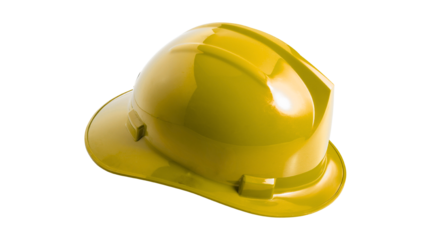 Yellow Hard Hat Safety Gear Protective Equipment for Construction and Work Sites