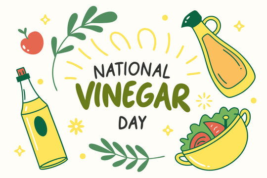 NATIONAL VINEGAR DAY vector illustration