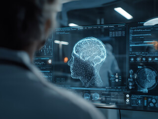 Futuristic Brain Analysis on Digital Holographic Interface