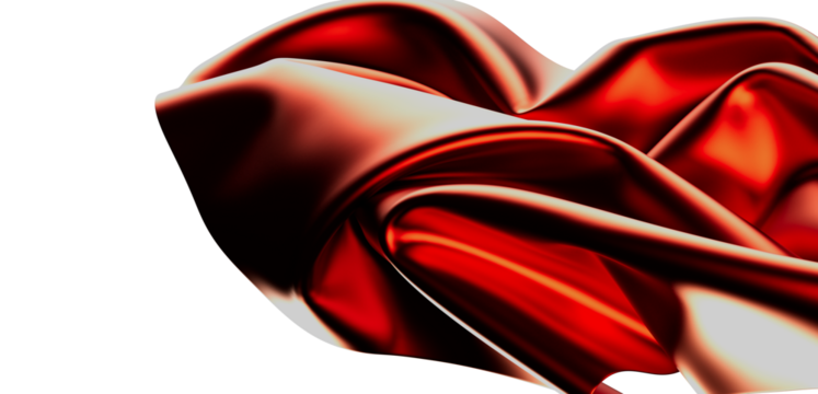 Dramatic red silk fabric flowing, creating elegant curves. Perfect for luxury, elegance, and passion concepts.