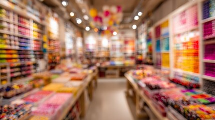 Colorful Craft Store Interior With Supplies in an Inviting and Creative Atmosphere