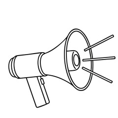 Outline Vector Megaphone Icon for Marketing and Announcement