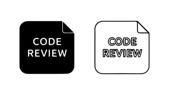 Code review labels with transparent background