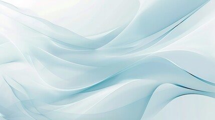 Naklejka premium Light Blue Gradient Background with Wavy Lines