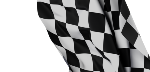 High-quality image of a checkered flag waving, perfect for sports, racing, and victory themes.
