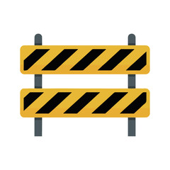 straight and zigzag road safety barrier icon