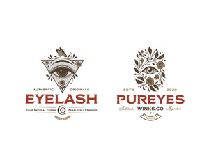 Aesthetic Beauty Eyelash Logo for salon