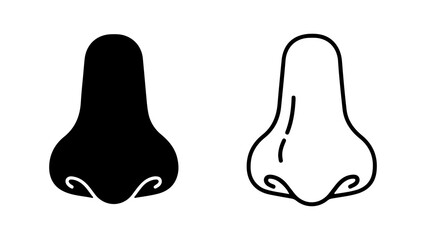 Fototapeta premium Human nose outline with transparent background