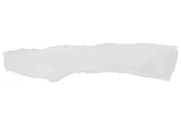 Light gray torn paper fragment isolated on empty background for creative mockup or paper texture