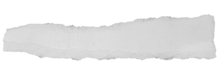 Fototapeta premium Pale greenish white torn paper strip isolated on empty background for abstract collage