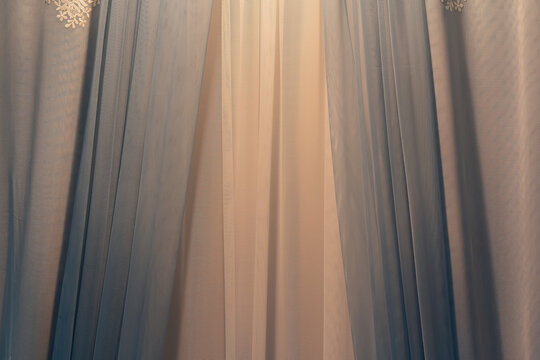 Soft, flowing fabrics in cream, beige, tones. - Powered by Adobe