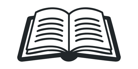 Open book symbol with pages visible