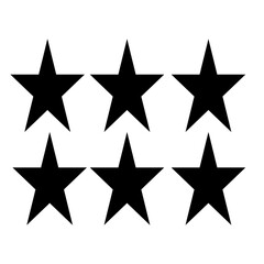 Obraz premium Black star icon with five small stars, minimalist vector symbol on white background