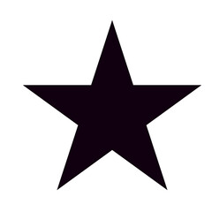 Obraz premium Black star icon with five small stars, minimalist vector symbol on white background