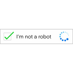 Im Not a Robot Checkmark  Funny Verification Box Digital Design