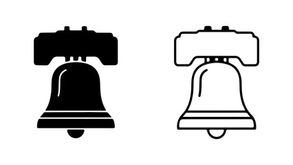 Liberty bell icon with transparent background