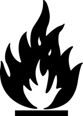 Flammable substances sign. The product or contents of the package may easily catch fire under certain conditions. Warning symbol. Labeling on the package. Safety system.