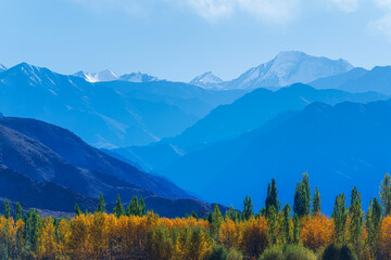 Landscape view of Ladakh India in Autumn. Himalayas, Leh Ladakh, India.