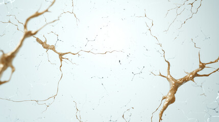 Neural network structure with intricate connections, showcasing vast network of neurons light background. image evokes sense of complexity