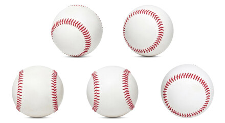 "Baseball Essentials: Red-Stitched Classics in Minimalist Display for Sports Design & Branding" 