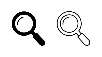 Magnifying glass icons with transparent background