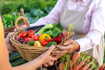 farmers market with vegetables. Selective focus.