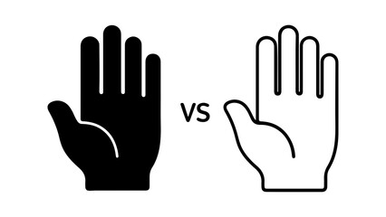 Obraz premium Hands facing each other with transparent background