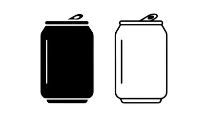 Aluminum cans with pull tab with transparent background