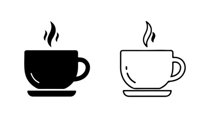 Obraz premium Hot cup of coffee with transparent background