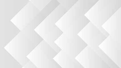 Abstract geometric white and light gray background with overlapping rectangular and diagonal shapes. Subtle 3D layered effect. Clean, modern, and minimalist design with soft gradients and depth.