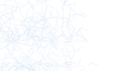 Geometric lines form a network, representing connections, data, or concepts on a white backdrop. Modern design perfect for abstract visuals or t