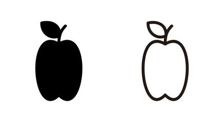 Apple icon symbol for apps and websites. Apple sign and symbols for web design.