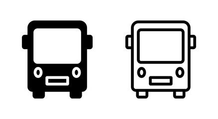 Bus icon symbol for apps and websites. bus sign and symbol