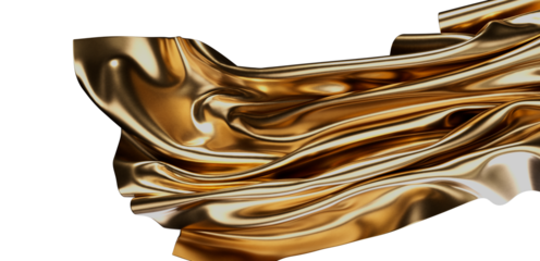 Elegant golden silk fabric, flowing waves, luxury texture, background, abstract, elegant design.
