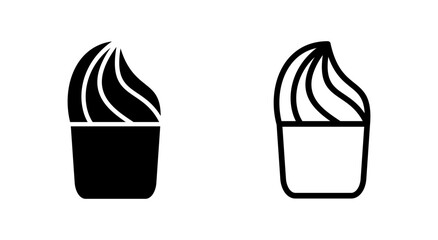 Cup cake icon symbol for apps and websites. Cup cake sign and symbol
