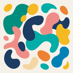 Abstract Blob Shapes Pattern