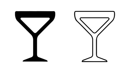 Martini glasses with transparent background