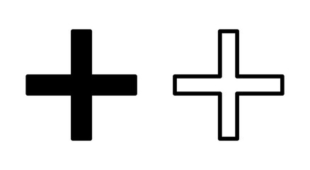 Plus icon symbol for apps and websites. Add plus sign and symbol